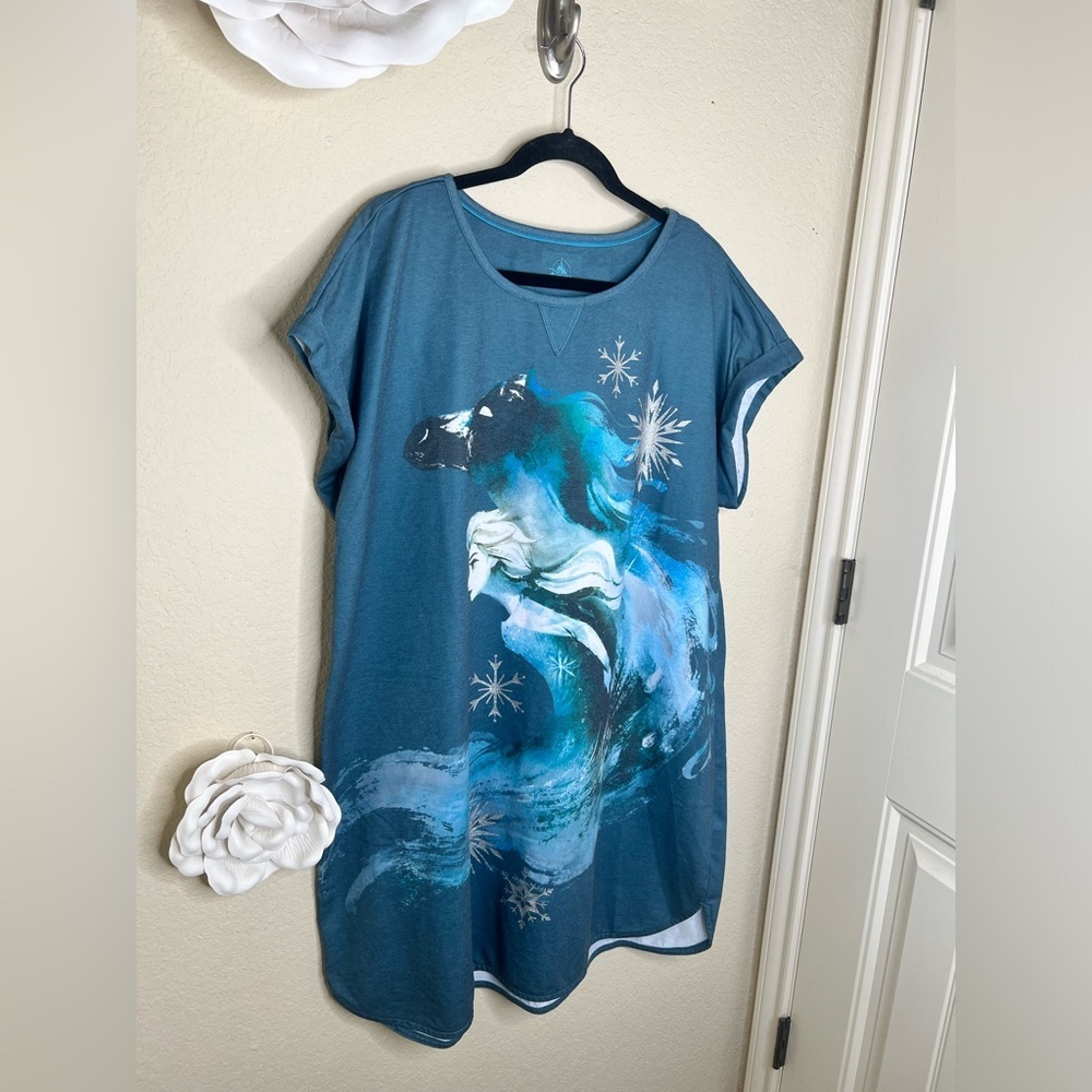 NTM: Disney Greenish Blue Frozen 2 Elsa & The Nokk Nightgown Size XL/2XL - Picture 6 of 13